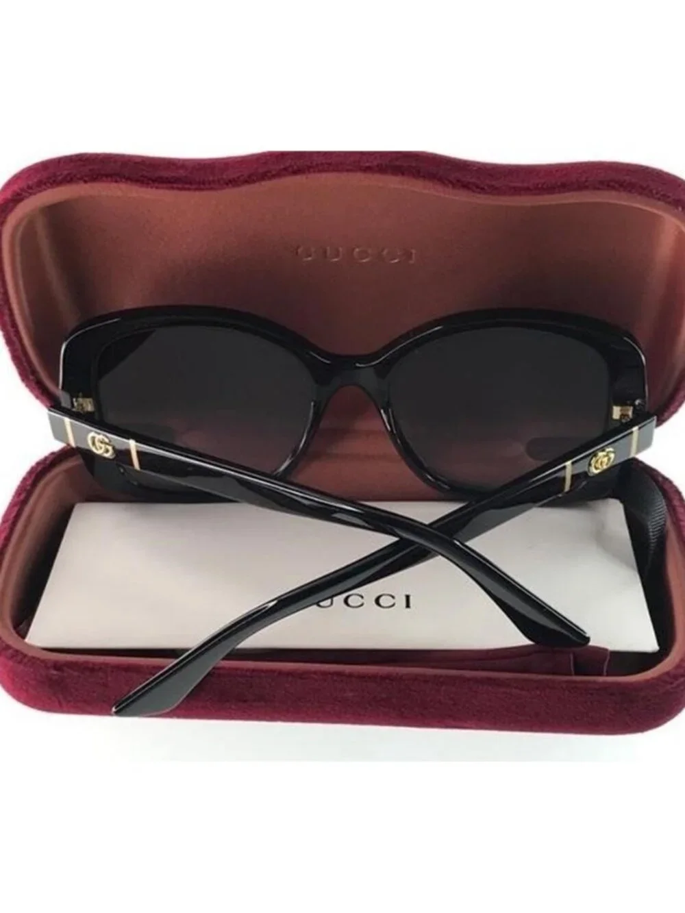 Gucci. Black Ship Same Day Ladies Gg0762s 001 56. Sunglasses - Picture 2 of 12